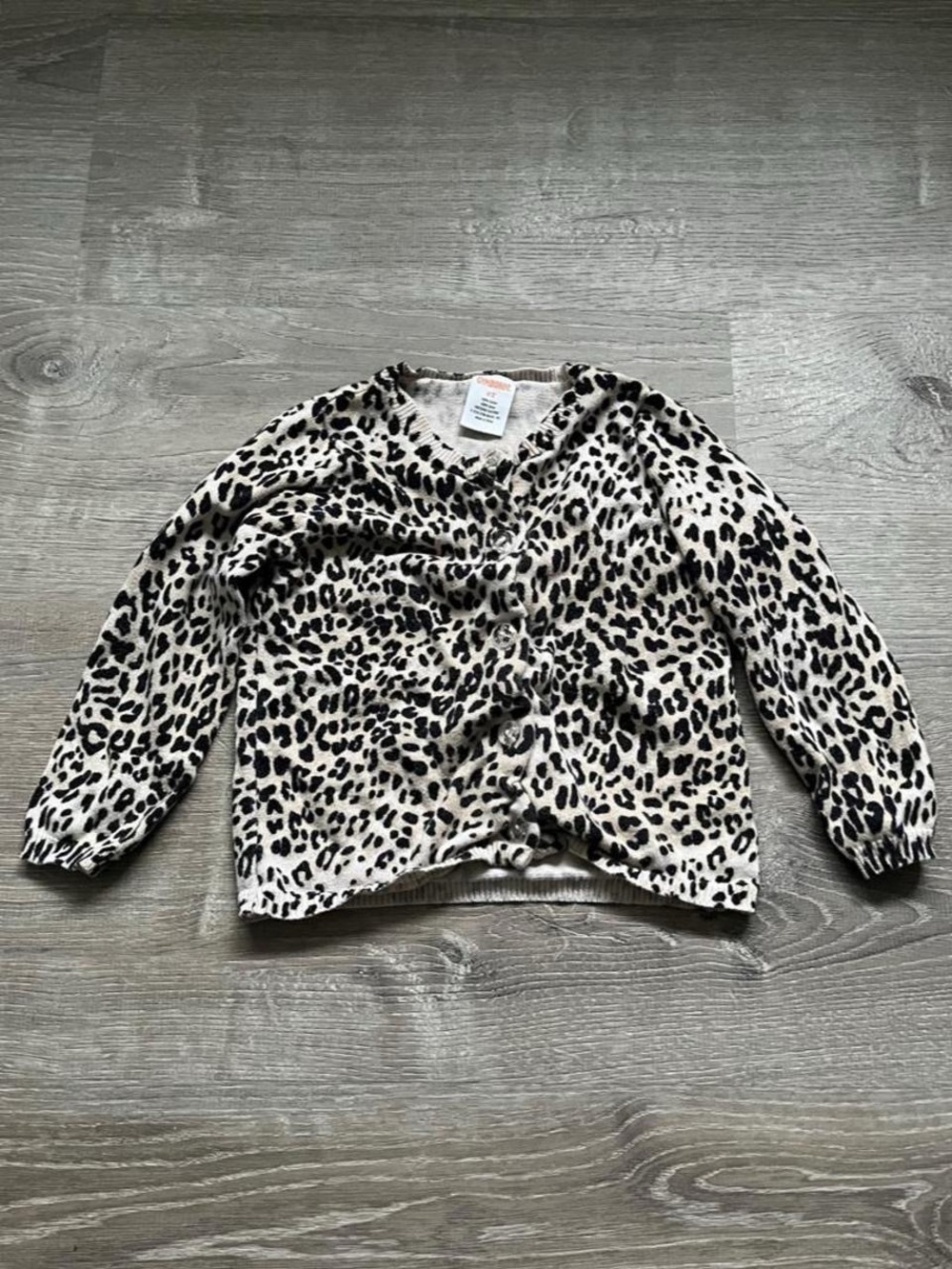 Gymbooree leopard print cotton cardigan